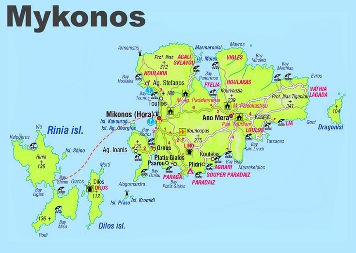 Mykonos kaart
